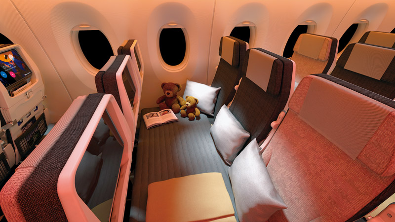 華航A350提供12套親子臥艙