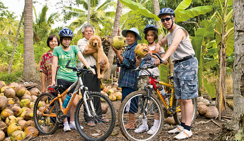 運動旅遊在村落裡騎單車